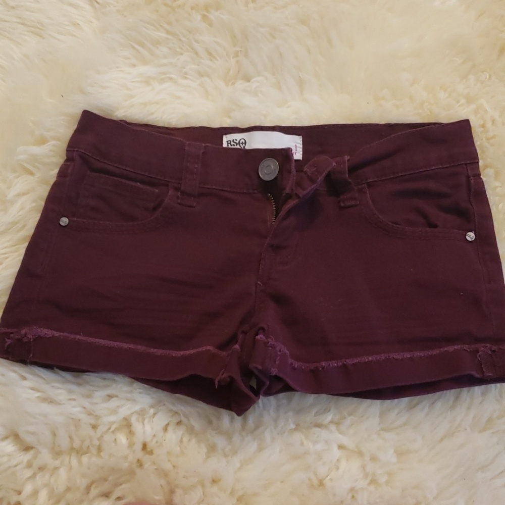 Burgundy shorts